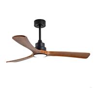 Maisentiel Ventilateur de plafond 52 pouces avec lumière LED 3 pales en bois télécommande et interrupteur mural