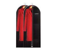 Maishijie 2 Confezione da 150x60cm in Tessuto Oxford Traspirante per Vestiti, Borse per Vestiti e Vestiti, Completo con Cerniera Lunga, per Viaggiare Facile da trasportare (Black(150cm-2pack))