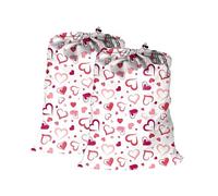 Maishijie Lot de 2 sacs à linge robustes en toile de coton, 45 x 65 cm, très durables, sac de rangement pour jouets, vêtements sales, cordon de serrage avec cordon de serrage, lavable en machine et