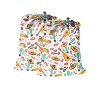 Maishijie Lot de 2 sacs à linge robustes en toile de coton, 45 x 65 cm, très durables, sacs de rangement pour jouets, vêtements sales, cordon de serrage avec cordon de serrage (Loisirs)