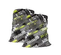 Maishijie Lot de 2 sacs cadeaux géants, pour cadeaux, anniversaire, mariage, Noël, rangement, linge (Car Traces-M)