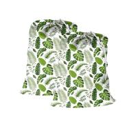 Maishijie Lot de 2 sacs cadeaux géants, pour cadeaux, anniversaire, mariage, Noël, rangement, linge (Leaf-M)