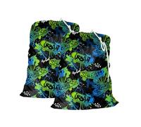 Maishijie Lot de 2 sacs cadeaux géants, pour cadeaux, anniversaire, mariage, Noël, rangement, linge (Skateboard-L)