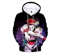 Maisley Hunter × Hunter Hisoka Sweats à Capuche Dessin Cosplay Sweatshirt Mode Décontractée Pullover Sweat Pull Tops
