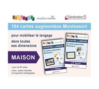 Maison - 104 Cartes Augmentées Montessori Pour Mobiliser Le Langage Dans Toutes Ses Dimensions - Avec 2 Jeux De 52 Cartes