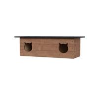 Maison à Chat 110x40 CM Cabane de Chat Double Extérieur Hiver Isolé Bois 8581