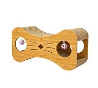 Maison à gratter pour chat - Design tunnel double couche pour soulager l'ennui, griffoir ondulé pour chaton, mobilier d'activité robuste et amusant, facile à placer et à entretenir, coin de sol parfai