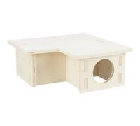 Maison à multi-chambres pour lapin et petit rongeur avec 3 grands chambres Trixie Beige TU