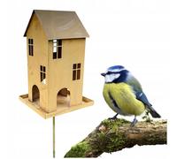 Maison à oiseaux décoration de jardin mangeoire en acier nichoir à oiseaux ro...