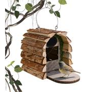Maison à oiseaux en bois pour extérieur, maison à oiseaux nichée suspendue pour utilisation dans le jardin, la cour, le balcon, la cour, la fenêtre et l'arbre, abri décoratif pour la maison