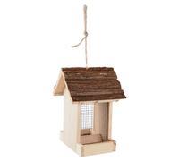 Maison À Oiseaux Flamingo Suspendue 16X16X23,5 Cm En Bois Pour Noix