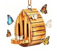 Maison à Papillons d'extérieur Habitat Suspensible Résistant aux | Décor Extérieur de Maison à Papillons Aux passionnés de jardins, patios, porches, fermes et amour