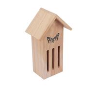 Maison à papillons en bois, maison d'abeilles pour abeilles solitaires, maison d'abeilles en bois, maison à papillons et mangeoire pour extérieur, maison de papillons sur le sol, habitat bénéfique