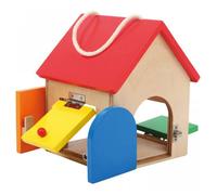 Small Foot Design – Maison à serrures – Serrure compacte en bois multicolore – 12090