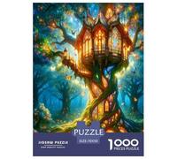 Maison Arbre Magique Puzzle De 1000 Pièces pour Adultes Et Enfants Dès 14 Ans Jeux De Défi Jouets Éducatifs Divertissement Créatif Cadeau Classiques Décoration De La Maison 70x50cm/1000pcs