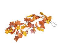 Maison artificielle pour feuilles de vigne d'automne 200 cm - Décoration de jardin et ferme pour érable - Guirlande, maisons, cheminées, décoration d'automne longue pour escaliers, portes, murs