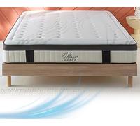 Maison Aubertin Matelas Altesse 200x200, 26 cm Ép, Lit 2 Personnes, Mémoire de Forme Haute Densité 55 kg/m³, Accueil Ferme, Soulage Le Mal de Dos, Soutien Ferme et Orthopédique, Chambre Adulte