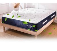 Maison Aubertin Matelas Dolce Vita 200x200 cm, Ép 28 cm, Lit 2 Places, 1056 Ressorts Ensachés et Mémoire de Forme Haute Densité 60 kg/m³, Soutien Ferme, Ergonomique et Orthopédique, Chambre Adulte