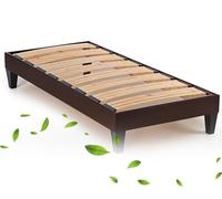 Maison Aubertin Sommier en Kit Tissu Gris - 90x190 cm à Latte 1 Personne en Bois Massif, Structure Robuste avec Pieds Inclus, Montage Facile, Lit Ergonomique, Élégant pour Une Chambre Moderne