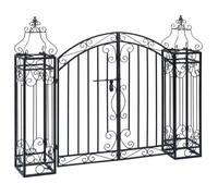 *MAISON BELLE* Portillon Grillage Portail de clôture Décor - Portail de jardin ornemental Grillage Fer forgé 122x20,5x100 cm 112510