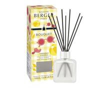MAISON BERGER - Bouquet Parfumé - Diffuseur Parfum Maison - Estivale Citronnelle - Modèle Glaçon Givré - 6 Bâtonnets Noirs - 21 cm - Recharge 100 ml - Diffusion 4 Semaines - Fabriqué en France