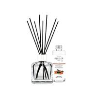 MAISON BERGER - Bouquet Parfumé - Diffuseur Parfum Maison - Féérie Boisée - Modèle Glaçon Transparent - 6 Bâtonnets Noirs - 21 cm - Recharge 100 ml - Diffusion 4 à 6 Semaines - Fabriqué en France