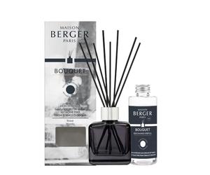 MAISON BERGER - Bouquet Parfumé - Diffuseur Parfum Maison - Mon Intérieur Sans Odeurs de Tabac - Modèle Glaçon Noir - 6 Bâtonnets Noirs - 21 cm - Recharge 100 ml - Fabriqué en France