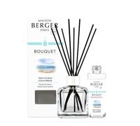 MAISON BERGER - Bouquet Parfumé - Modele Glaçon Transparent - 6 Brins Noirs - 21 cm - Recharge de 100 millilitres Incluse - Durée de Diffusion 4 à 6 semaines (Vent d'Océan)