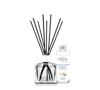 Maison Berger - Bouquet Parfumé - Modele Glaçon Transparent - 6 Brins Noirs - 21 cm - Recharge de 100 millilitres incluse - Durée de diffusion 4 à 6 semaines (Musc Cocoon)