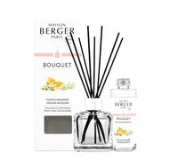 MAISON BERGER - Bouquet Parfumé - Modele Glaçon Transparent - 6 Brins Noirs - 21 cm - Recharge de 100 millilitres Incluse - Durée de Diffusion 4 à 6 semaines (Fleur d'Oranger)
