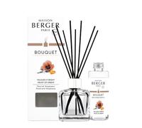 MAISON BERGER Bouquet Parfumé Velours d'Orient Glaçon Transparent, 100 ml | Coffret complet : flacon en verre transparent, 6 bâtonnets et recharge Velours d'Orient 100 ml