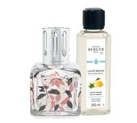 Maison Berger Coffret Cadeau Glaçon - Diffuseur de Parfum d’Ambiance 250 ML - Élimine Les odeurs, purifie l’air, Objet décoratif Maison ou Bureau (Feuilles - Zeste de Verveine)