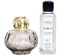MAISON BERGER - Coffret Cadeau Lampe Berger - Modèle Rosalie - Diffuseur de Parfum d'Intérieur - 11.4 cm - Contient Le Parfum Exquisite Sparkle 250 millilitres (Gris)