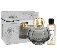 MAISON BERGER - Coffret Cadeau Lampe Berger - Modèle Rosalie - Diffuseur de Parfum d'Intérieur - 11.4 cm - Contient Le Parfum Exquisite Sparkle 250 millilitres (Gris)