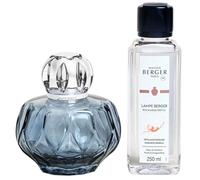 MAISON BERGER - Coffret Cadeau Lampe Berger - Modèle Rosalie - Diffuseur de Parfum d'Intérieur - 19,3 x 12,2 x 19,6 cm - Contient Le Parfum Exquisite Sparkle 250 millilitres (Bleu)