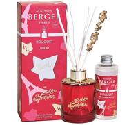 MAISON BERGER Diffuseur Bouquet Parfumé Lolita Lempicka 100ml - Bâtonnets Saule Végétal - Longue Diffusion Élégante, Idée Cadeau Maison Raffinée - Bijou Plat en Feuilles de Lierre dorées (Rouge)
