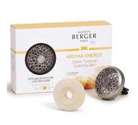 Maison Berger Diffuseur Voiture Parfumé - Clip Métal 4,5 cm avec Recharge Incluse, Fabrication Française - Clip Grille Aération - Jusqu’à 4 Semaines de Diffusion (Aroma Energy)