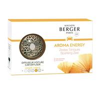 Maison Berger Diffuseur Voiture Parfumé - Clip Métal 4,5 cm avec Recharge Incluse, Fabrication Française - Clip Grille Aération - Jusqu’à 4 Semaines de Diffusion (Aroma Energy)