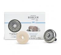 Maison Berger Diffuseur Voiture Parfumé - Clip Métal 4,5 cm avec Recharge Incluse, Fabrication Française - Clip Grille Aération - Jusqu’à 4 Semaines de Diffusion (Caresse de Coton)