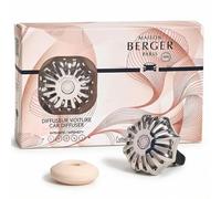 Maison Berger Diffuseur Voiture Parfumé - Clip Métal 4,5 cm avec Recharge Incluse, Fabrication Française - Clip Grille Aération - Jusqu’à 4 Semaines de Diffusion (Corali Lady Flower)