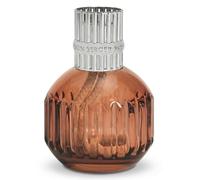 Maison Berger Paris – Lampe Berger Cannelo, verre laqué paprika 284 ml, monture argentée