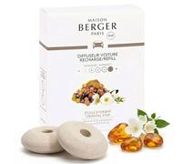 MAISON BERGER - Lot de 2 Recharges Diffuseur Voiture - Système Céramique - Diffusion 4 à 6 Semaines - Parfum Lampe Berger - Fabriqué en France (Étoile d'Orient)
