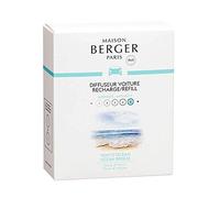 MAISON BERGER - Lot de 2 Recharges Diffuseur Voiture - Système Céramique - Diffusion 4 à 6 Semaines - Parfum Lampe Berger - Fabriqué en France (Vent d'Océan)