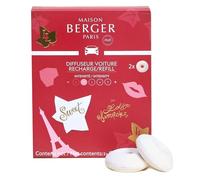 MAISON BERGER - Lot de 2 Recharges Diffuseur Voiture - Système Céramique - Diffusion 4 à 6 Semaines - Parfum Lampe Berger - Fabriqué en France (Lolita Lempicka Sweet)