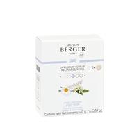 MAISON BERGER - Lot de 2 Recharges Diffuseur Voiture - Système Céramique - Diffusion 4 à 6 Semaines - Parfum Lampe Berger - Fabriqué en France (Musc Cocoon)
