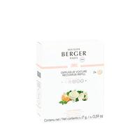 MAISON BERGER - Lot de 2 Recharges Diffuseur Voiture - Système Céramique - Diffusion 4 à 6 Semaines - Parfum Lampe Berger - Fabriqué en France (Lady Flower)