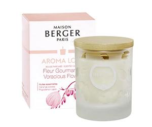 Maison Berger Paris - Bougie Parfumée - Collection Aroma - Parfum Aroma Love Fleur Gourmande -180 gr