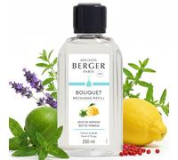 MAISON BERGER Recharge Bouquet Parfumé Zeste de Verveine 200 ml | Recharge Zeste de Verveine 200 ml pour bouquet parfumé, diffusion continue environ 4 semaines, sans flamme