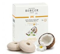 Maison Berger Paris – Recharges diffuseur voiture Coco Monoï – Lot de 2 – Diffusion passive 4–6 sem