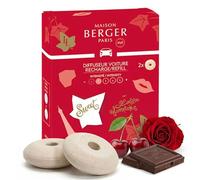 MAISON BERGER - Lot de 2 Recharges Diffuseur Voiture - Système Céramique - Diffusion 4 à 6 Semaines - Parfum Lampe Berger - Fabriqué en France (Lolita Lempicka Sweet)